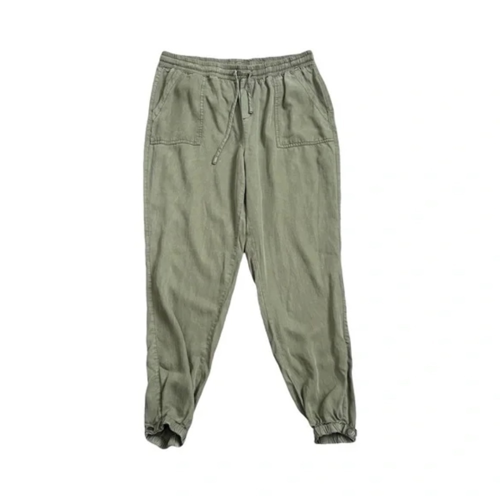 Altar’d State | Ivy Green Bianca Pull On Tie Waist Snap Jogger Pants, Large